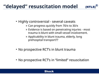 management of shock in trauma is very essential | PPTX