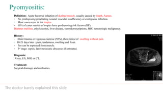Infectious Pyomyositis 1-Skin and soft tissue infections presentation | PPTX