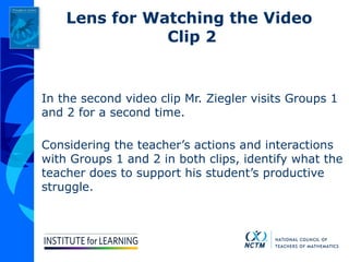 1-Slides-HS-Ziegler NCTM 11-12 Grade pattern task | PPTX