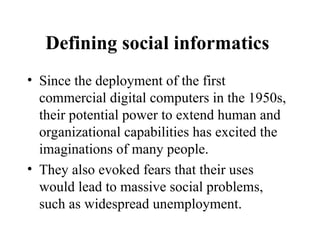 1 - Social Informatics Meaning and Televance.ppt