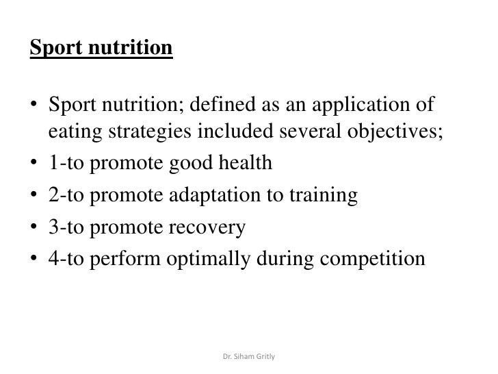 1 sport and fitness nutrition nutrition and fitness