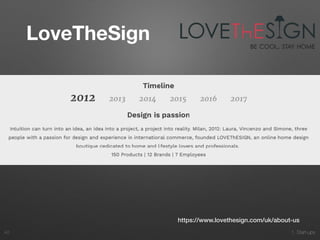 1. Start-ups
LoveTheSign
42
https://www.lovethesign.com/uk/about-us
 