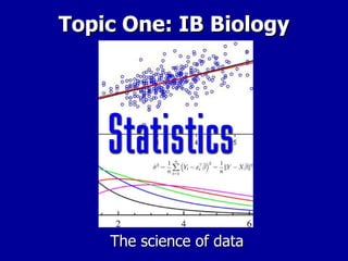 Topic One: IB Biology The science of data 