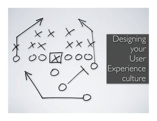 Designing
      your
      User
Experience
   culture
 
