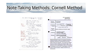 Note-Taking Methods: Cornell Method
 