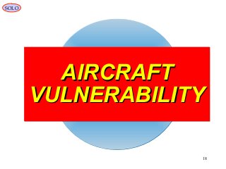 18
AIRCRAFTAIRCRAFT
VULNERABILITYVULNERABILITY
AIRCRAFTAIRCRAFT
VULNERABILITYVULNERABILITY
SOLO
 