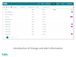 introduction of change and alert information
 