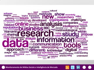 Monitoramento de Mídias Sociais e Inteligência de Mercado
 