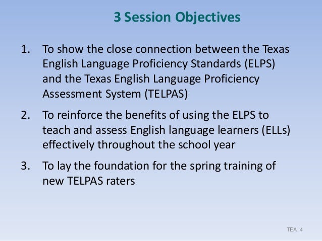 Making The ELPS TELPAS Connection K 12