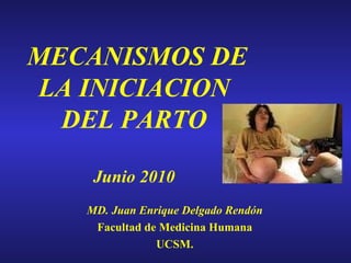 MECANISMOS DE LA INICIACION DEL PARTO Junio 2010 MD. Juan Enrique Delgado Rendón Facultad de Medicina Humana UCSM. 