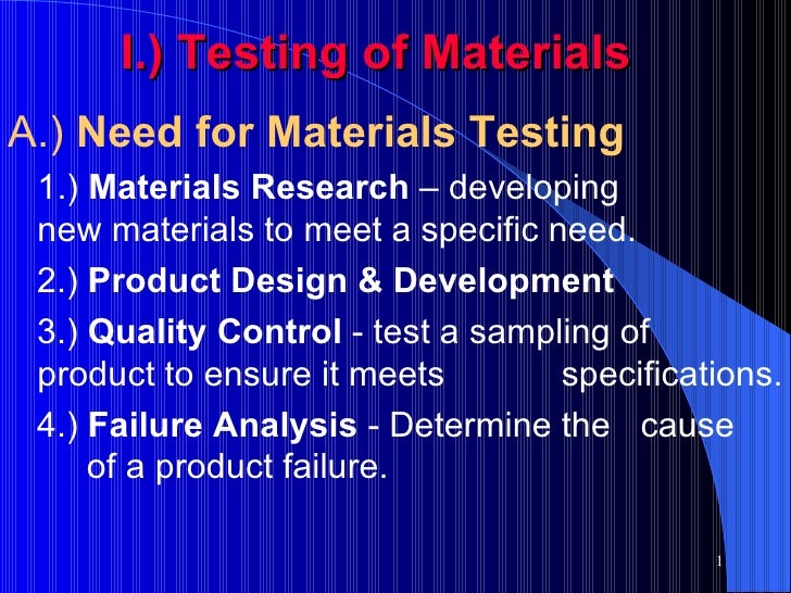 1. Testing Of Materials