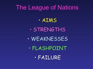 The League of Nations ,[object Object],[object Object],[object Object],[object Object],[object Object]