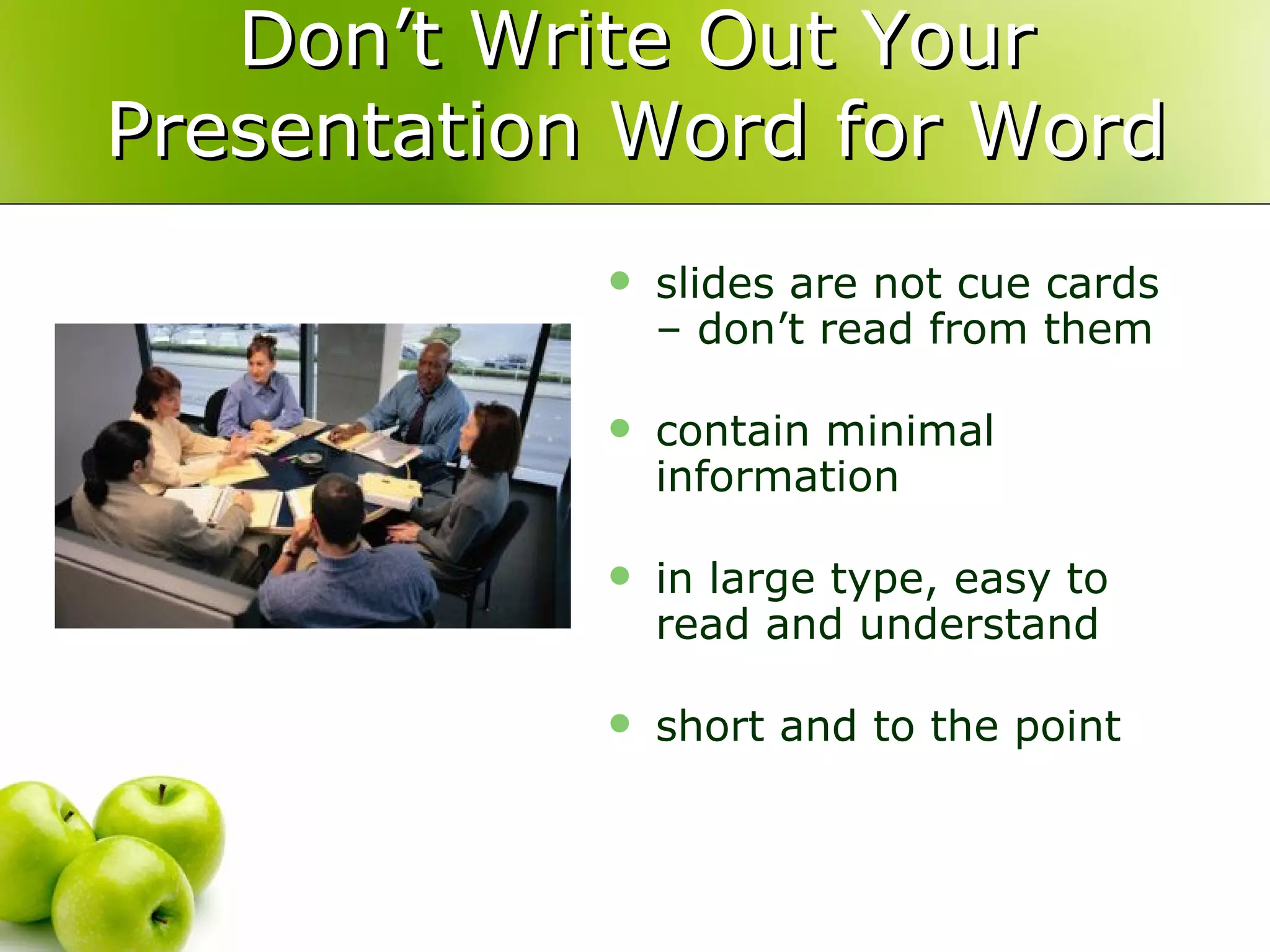 Tips For Making Oral Presentations Ppt