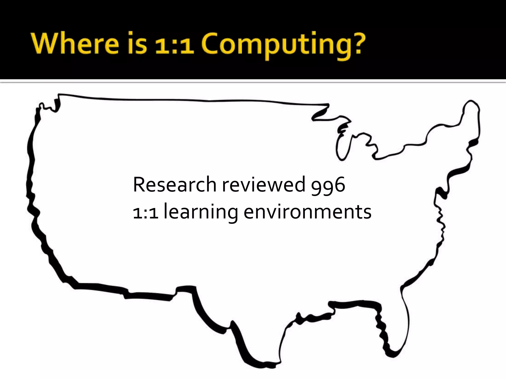 Research reviewed 996
1:1 learning environments

 