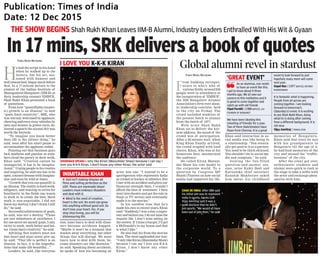 In 17 mins, SRK delivers a book of quotes
