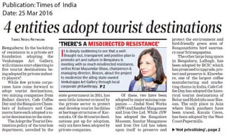 4 entities adopt tourist destinations