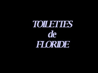 TOILETTES de FLORIDE 