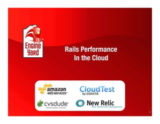 Rails Performance
   In the Cloud




                     1
 