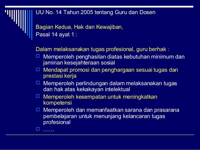 tugas guru menurut uu no 14 tahun 2005