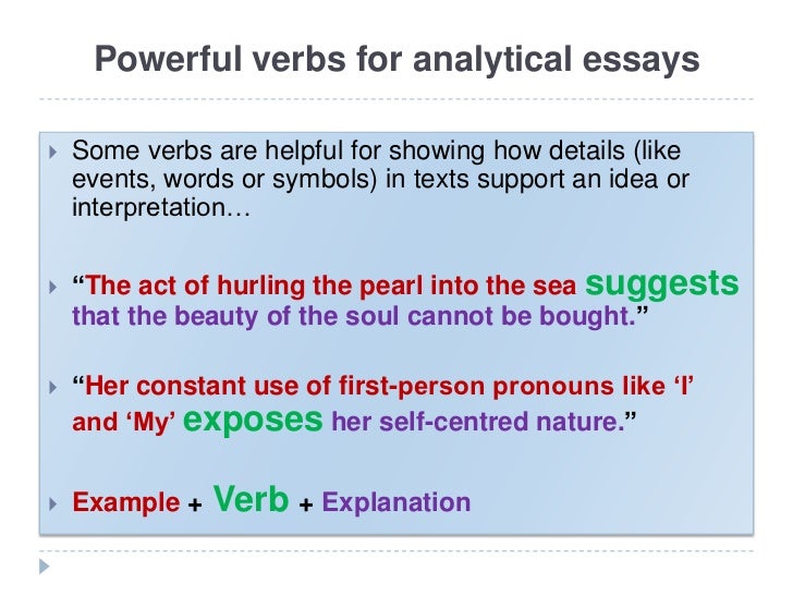 essay form of the verb