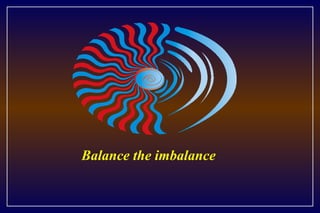 1
Balance the imbalance
 