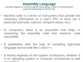 1-Von Neumann architecture, programs, assembly language, high level ...