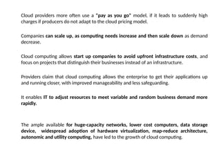 Cloud computing unit wise notes 1 for subject for Final year | PPTX