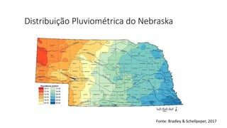 Distribuição Pluviométrica do Nebraska
Fonte: Bradley & Schellpeper, 2017
 