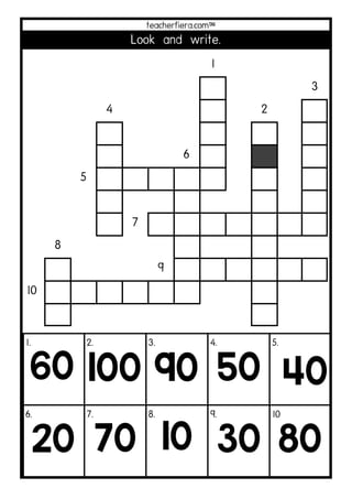 60 100 90 50
20
40
70 10 30 80
 