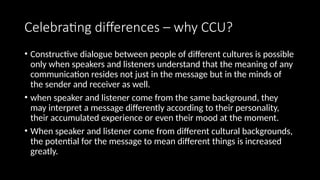 Cultural Differences in Cross Cultural Understanding | PPTX