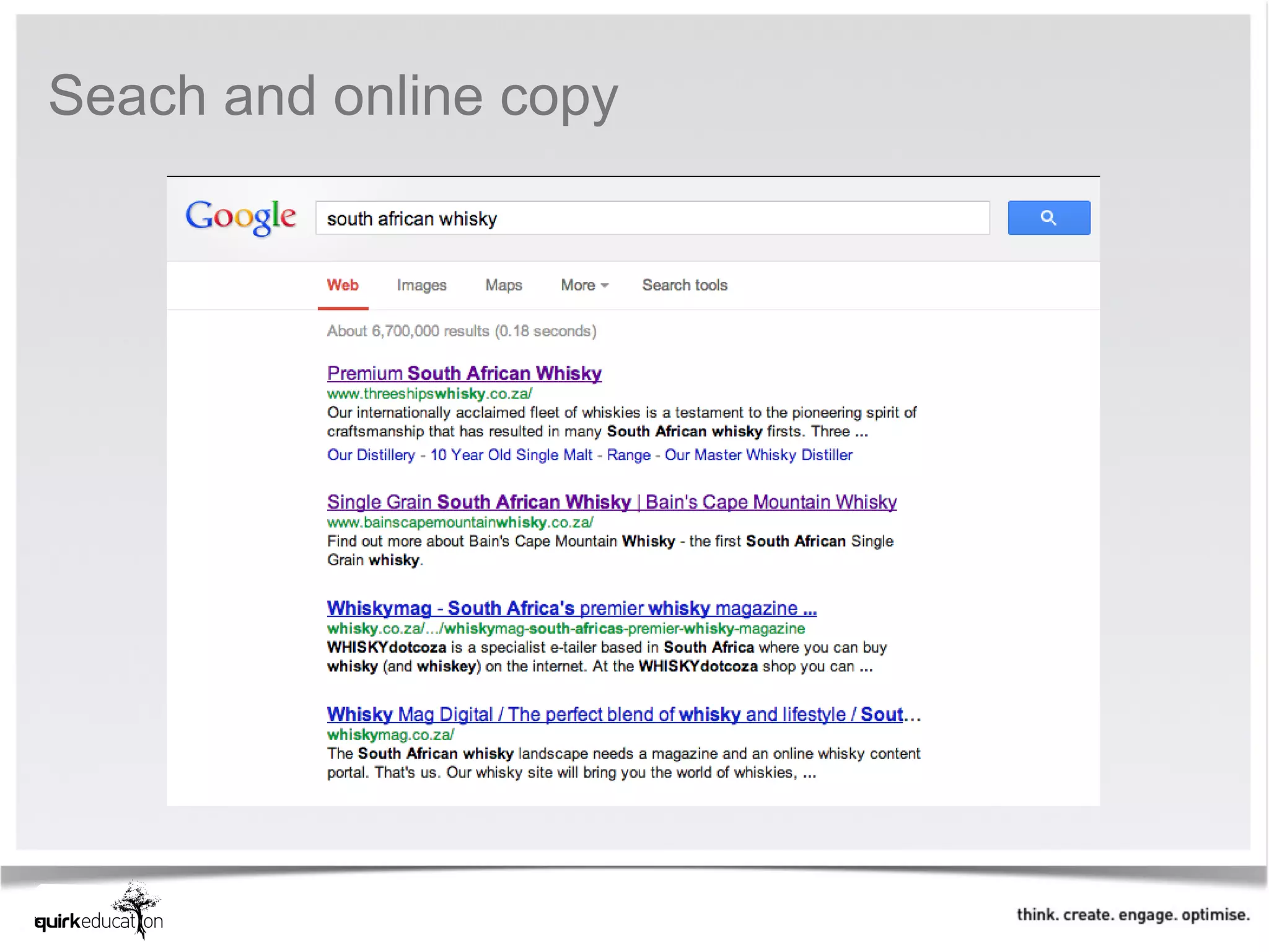 Seach and online copy
 