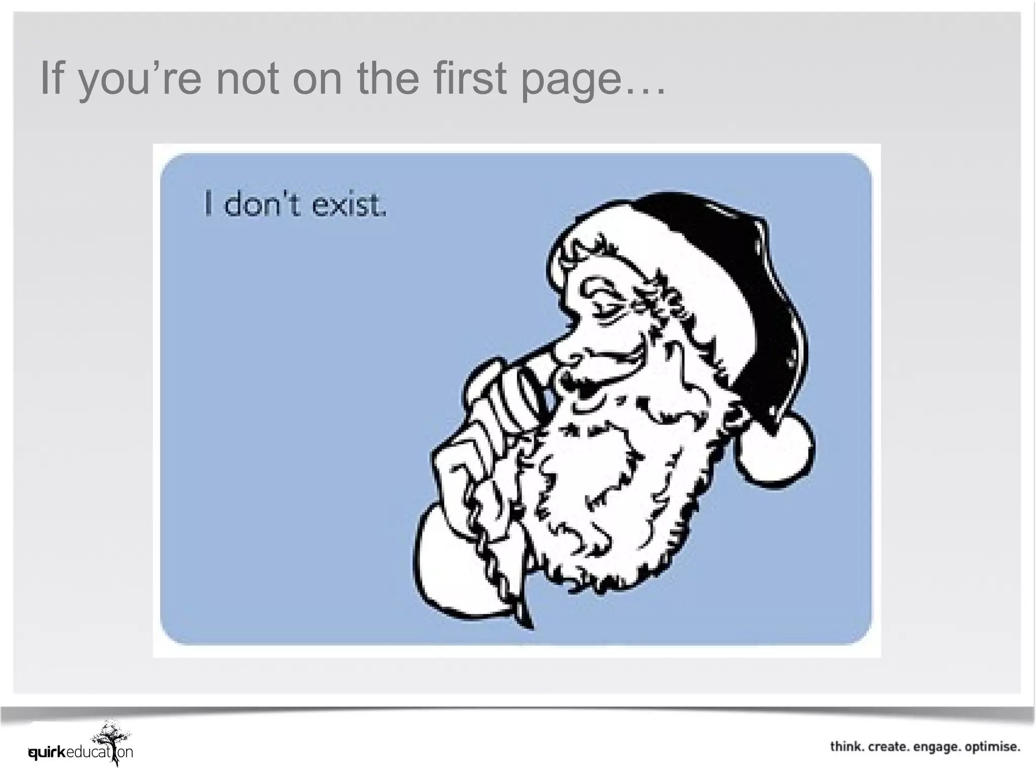 If you’re not on the first page…
 