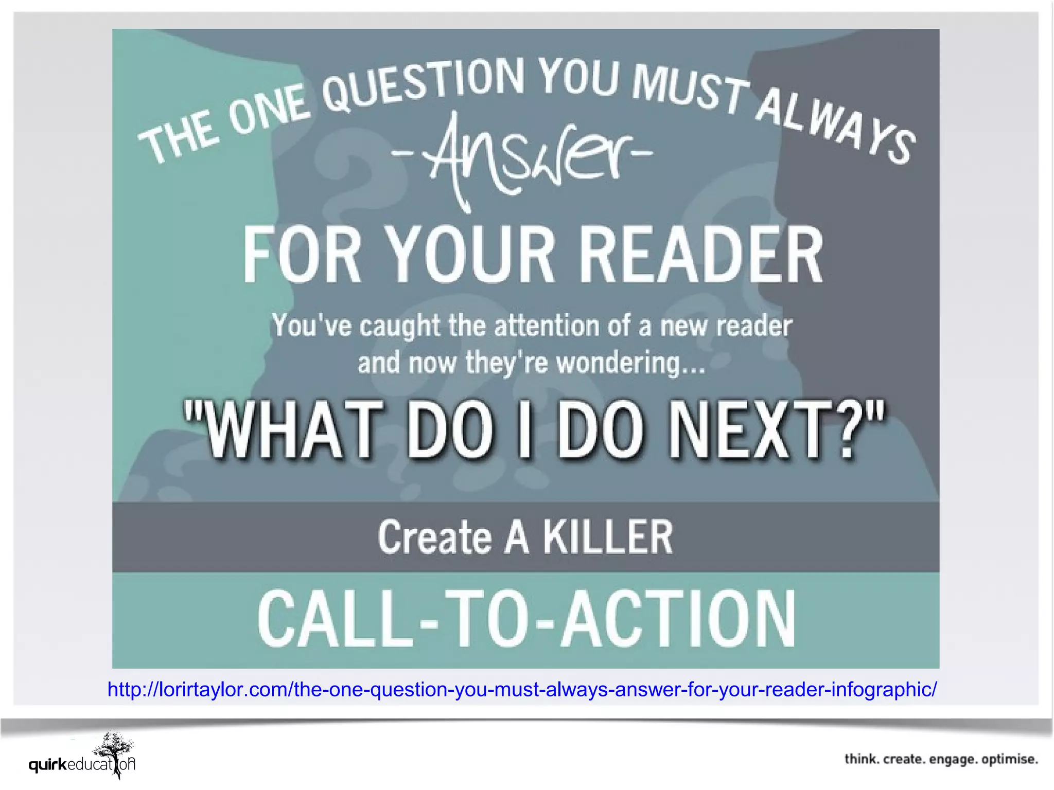 http://lorirtaylor.com/the-one-question-you-must-always-answer-for-your-reader-infographic/
 