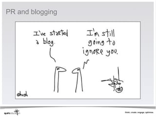 PR and blogging
 