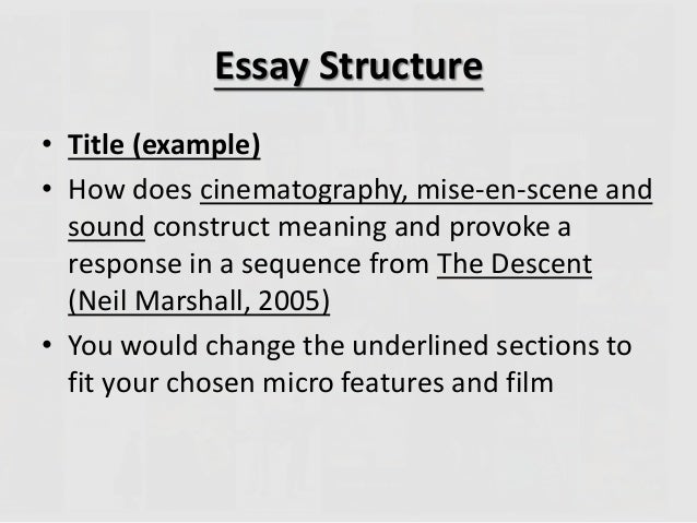 How to title a film in an essay
