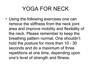 YOGA FOR NECK ,[object Object]