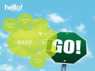 www.hellocomunicacion.com RRPP sponsorships Seminaris / events Fires Presentacions de productes workshops Concursos / premis 