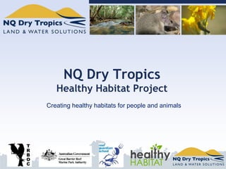 NQ Dry TropicsHealthy Habitat Project Creating healthy habitats for people and animals 