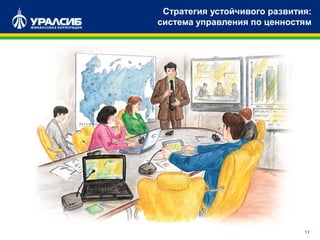 Стратегия устойчивого развития:
система управления по ценностям
11
 