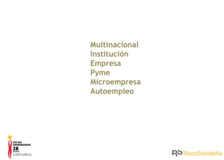 Multinacional Institución Empresa Pyme Microempresa Autoempleo 