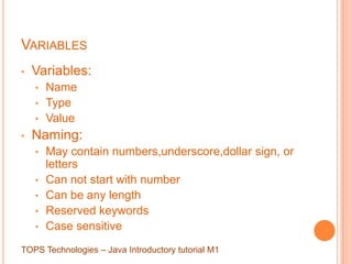 Introduction to Java programming | PPT
