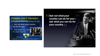 Slides from Garr Reynold’s Presentation Zen
 