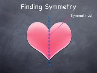 Finding Symmetry
              Symmetrical
 