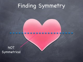 Finding Symmetry




   NOT
Symmetrical
 