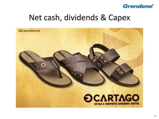60
Net cash, dividends & Capex
 