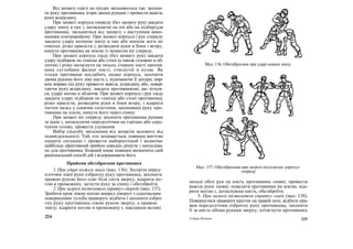 Від захвату одягу на грудях звільняються так: захопи-
ти руку противника згори двома руками і провести важіль
руки всередину.
При захваті корпуса спереду (без захвату рук) завдати
удару знизу в пах і, натискаючи на очі або на підборіддя
противника, звільнитися від захвату з наступним вико-
нанням контрприйому. При захваті корпуса і рук спереду
завдати удару коліном знизу в пах або носком ноги по
гомілці; різко присісти і, розводячи руки в боки і вгору,
кинути противника на землю із захватом ніг спереду.
При захваті корпуса ззаду (без захвату рук) завдати
удару підбором по гомілці або стопі (а також головою в об-
личчя) і різко натиснути на тильну сторону кисті против-
ника суглобами фаланг кисті, стиснутої в кулак. Як
тільки противник послабить захват корпуса, захопити
двома руками його ліву кисть і, піднімаючи її догори, нир-
ком вправо під руку провести важіль усередину або, повер-
таючи руку всередину, завдати противникові, що зігнув-
ся, удару ногою в обличчя. При захваті корпуса і рук ззаду
завдати удару підбором по гомілці або стопі противника;
різко присісти, розводячи руки в боки вгору, і вдарити
ліктем назад у сонячне сплетіння, захопивши руку про-
тивника на плече, кинути його через спину.
При захваті ніг спереду захопити противника руками
за шию і, натискуючи передпліччям на гортань або скру-
чуючи голову, провести удушення.
Вибір способу звільнення від захватів залежить від
індивідуальності. Той, хто захищається, повинен миттєво
оцінити ситуацію і провести найпростіший і водночас
найбільш ефективний прийом швидко, рішуче і несподіва-
но для противника. Кожний юнак повинен визначити свій
раціональний спосіб дій і відпрацювати його.
Прийоми обеззброєння противника
1. При ударі ножем знизу (мал. 136). Зустріти перед-
пліччям лівої руки озброєну руку противника, захопити
правою рукою його одяг біля ліктя зверху, вдарити но-
гою в промежину, загнути руку за спину і обеззброїти.
2. При загрозі пістолетом упритул спереду (мал. 137).
Зробити крок лівою ногою вперед ліворуч з одночасним
поверненням тулуба праворуч; відбити і захопити озбро-
єну руку противника лівою рукою зверху, а правою
знизу; вдарити ногою в промежину і, наклавши великі
224
Мал. 137. Обеззброєння при загрозі пістолетом упритул
спереду
пальці обох рук на кисть противника ззовні, провести
важіль руки ззовні; повалити противника на землю, вда-
рити ногою і, дотиснувши кисть, обеззброїти.
3. При загрозі пістолетом упритул ззаду (мал. 138).
Повернутися праворуч кругом на правій нозі; відбити пра-
вим передпліччям озброєну руку противника, захопити
її за кисть обома руками зверху; потягнути противника
8 «Захист Вітчизни»
Мал. 136. Обеззброєння при ударі ножем знизу
225
 