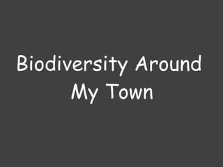 Biodiversity Around  My Town 