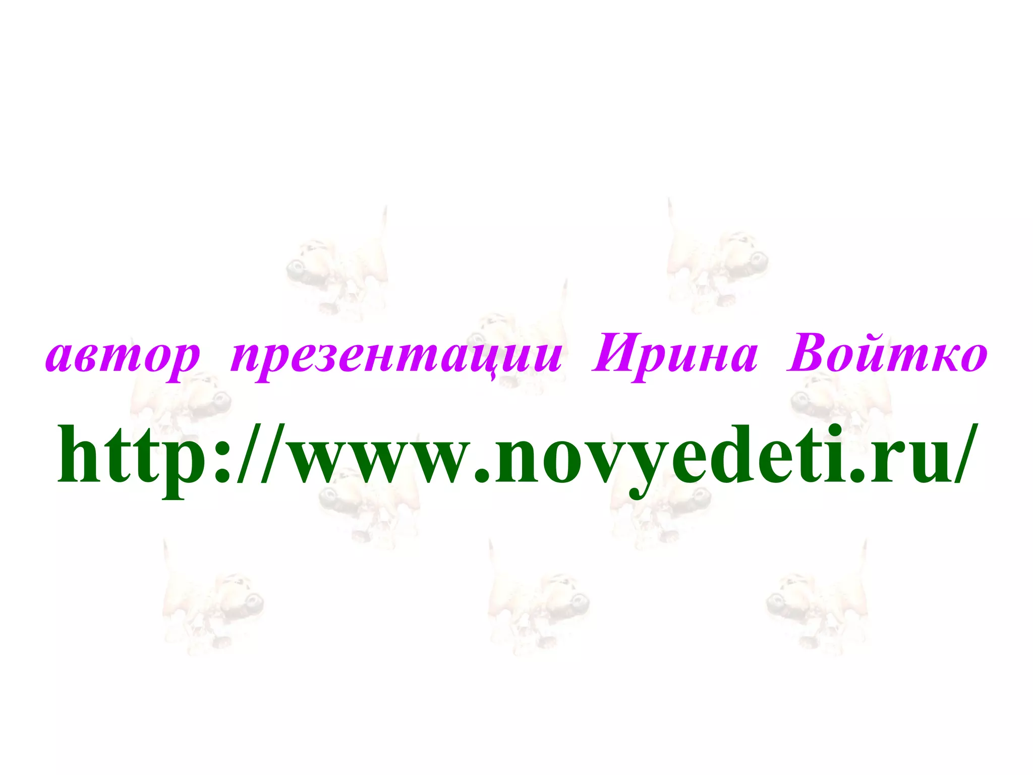 http://www.novyedeti.ru/ автор  презентации  Ирина  Войтко 
