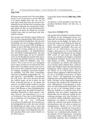 10. LTG-Sitzung am 17. Dezember 2009