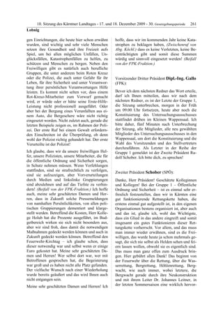 10. LTG-Sitzung am 17. Dezember 2009